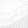 Abstract financial chart with uptrend line graph in stock market on grey background vector design Royalty Free Stock Photo