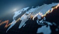 Abstract Financial Graph Interface And World Map On Blurry Sky Royalty Free Stock Photo