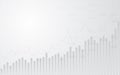 Abstract financial with line graph, bar chart and stock numbers in stock market on gradient gray color background