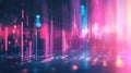 Abstract financial technology data processing displaying stock market analysis Royalty Free Stock Photo