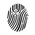 Abstract Finger print icon on white square paper Royalty Free Stock Photo