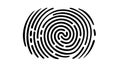 Abstract fingerprint spiral pattern, biometric security, unique identity, vector design Generative AI Royalty Free Stock Photo