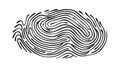 Abstract Fingerprint Spiral Pattern Vector Design, vector design Generative AI Royalty Free Stock Photo