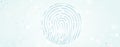 Abstract fingerprint technology business background. Circuit security style