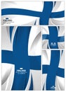 Abstract Finland Flag Background banner