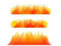 Abstract fire element isolated on white vector