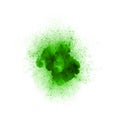 Abstract fire explosion, green color with sparks