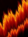 Abstract fire flames on black background Royalty Free Stock Photo