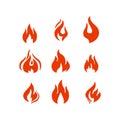 Abstract fire flames icon and simple flat symbol for website,mobile,logo,app,UI Royalty Free Stock Photo