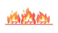 Abstract Fire Flames Icon Vector Illustration, vector design Generative AI Royalty Free Stock Photo