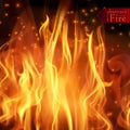 Abstract fire flames vector background. Illustration Hot Fire Royalty Free Stock Photo