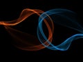 Abstract fire and ice background with flowing waves Royalty Free Stock Photo