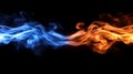 Abstract Fire And Ice Visual Effect Royalty Free Stock Photo