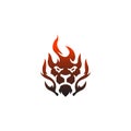 abstract fire lion logo icon Royalty Free Stock Photo