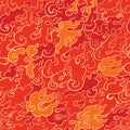 Abstract fire seamless pattern