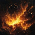 Abstract Fire and Smoke Nebula Royalty Free Stock Photo