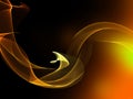 Abstract fire themed background with flowing lines