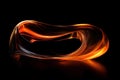 Abstract fire wave on black background. Elegant element for design. Royalty Free Stock Photo