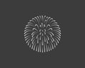 Abstract firework, explosion logo design template. Creative festival, event, celebration flat vector sign symbol