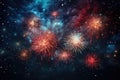 Abstract fireworks background. Generative AI