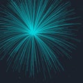 Abstract Fireworks on dark blue background, star explosion. vector illustration.