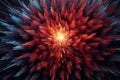 Abstract fireworks pattern with a dynamic and