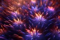 Abstract fireworks pattern with a dynamic and