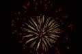 Abstract Fireworks: Red Lights Surrounding Glitter