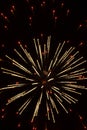 Abstract Fireworks: Tiny Red Lights and Glitter Ba Royalty Free Stock Photo