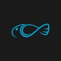 Abstract fish logo, icon. Seafood, fishing logo