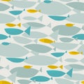 Abstract fish silhouette seamless pattern Royalty Free Stock Photo