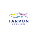 Abstract fish tarpon logo design Royalty Free Stock Photo