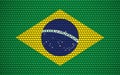 Abstract flag of Brazil made of circles. Brazilian flag designed with colored dots giving it a modern and futuristic abstract look