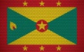 Abstract flag of Grenada made of circles. Grenadian flag designed with colored dots giving it a modern and futuristic abstract