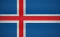 Abstract flag of Iceland made of circles. Icelander flag designed with colored dots giving it a modern and futuristic abstract