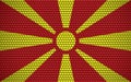 Abstract flag of Macedonia made of circles. Macedonian flag designed with colored dots giving it a modern and futuristic abstract Royalty Free Stock Photo