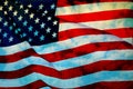 Abstract flag of the USA waving, American flag Royalty Free Stock Photo