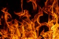 Abstract flame, fire flame texture, background. Tongues of fire on a dark background. Royalty Free Stock Photo