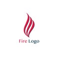 Abstract flame logo design. Creative fire logotype. Vector business icon. Stock Vector illustration isolated on white Royalty Free Stock Photo