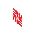 Abstract flame red fire symbol vector Royalty Free Stock Photo