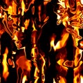 Abstract flame surreal shapes, energy blazing orange yellow red fire, danger hot design