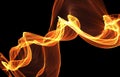 Abstract flame waves background yellow color