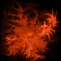 Abstract flames on black background