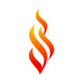 Abstract Flaming Fire Curves Symbol Design