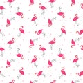 Abstract Flamingo Seamless Pattern Background. Vector Illustration