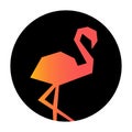 Abstract flamingo vector icon. Flamingo bird vector illustration.