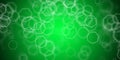 Abstract flashy green background with flying heptagonal shapes