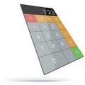 Abstract flat 3D calculator