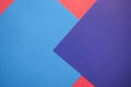 Abstract flat lay background with color paper sheets. Royalty Free Stock Photo