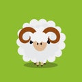 Abstract flat sheep icon. Vector illustrator